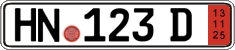 German license plate, Export transit plates