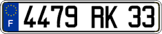French license plate, FNI
