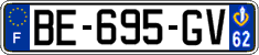 French license plate, SIV (ordinary)