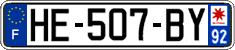 French license plate, SIV (ordinary)