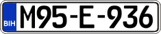 License plate of Bosnia and Herzegovina, Regular plates