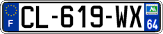 French license plate, SIV (ordinary)