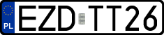 License plates of Poland, Regular car plates