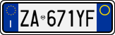 License plate of Italy, Cars (1994 year series)