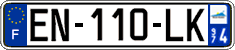 French license plate, SIV (ordinary)