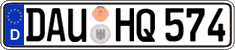 German license plate, Regular plates