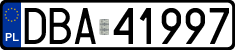 License plates of Poland, Regular car plates