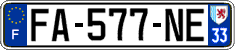 French license plate, SIV (ordinary)