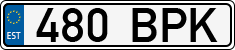 License plate of Estonia, Regular car plates