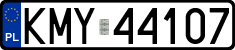 License plates of Poland, Regular car plates