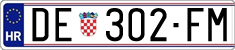 License plate of Croatia, Regular plates