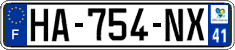French license plate, SIV (ordinary)