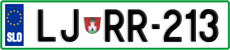 License plate of Slovenia, Cars