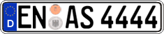 German license plate, Regular plates