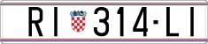 License plate of Croatia, Regular plates