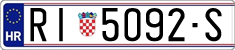 License plate of Croatia, Regular plates