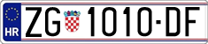 License plate of Croatia, Regular plates
