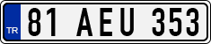 License plate of Turkey, Regular plates