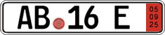German license plate, Export transit plates