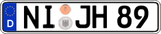 German license plate, Regular plates