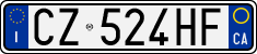 License plate of Italy, Cars (1994 year series)