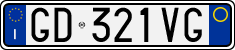 License plate of Italy, Cars (1994 year series)