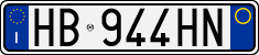 License plate of Italy, Cars (1994 year series)