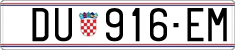 License plate of Croatia, Regular plates