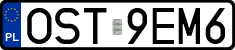 License plates of Poland, Regular car plates