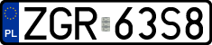 License plates of Poland, Regular car plates
