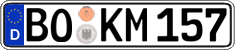 German license plate, Regular plates