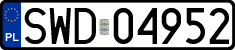 License plates of Poland, Regular car plates