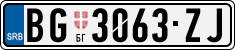License plate of Serbia, Cars