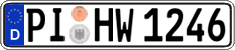 German license plate, Regular plates
