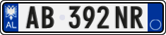 License plate of Albania, Cars (2011)