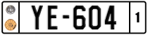 License plate of Greece, 1972 year system