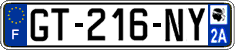 French license plate, SIV (ordinary)