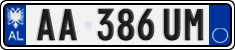 License plate of Albania, Cars (2011)