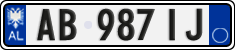 License plate of Albania, Cars (2011)