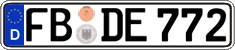 German license plate, Regular plates