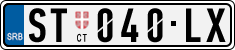 License plate of Serbia, Cars