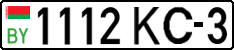 License plate Belarus, Cars (2004)