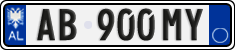License plate of Albania, Cars (2011)
