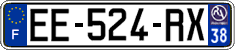 French license plate, SIV (ordinary)