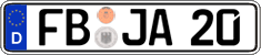 German license plate, Regular plates