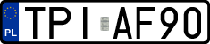 License plates of Poland, Regular car plates