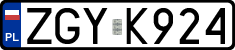 License plates of Poland, Regular car plates