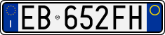 License plate of Italy, Cars (1994 year series)