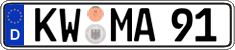German license plate, Regular plates
