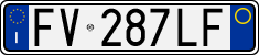 License plate of Italy, Cars (1994 year series)